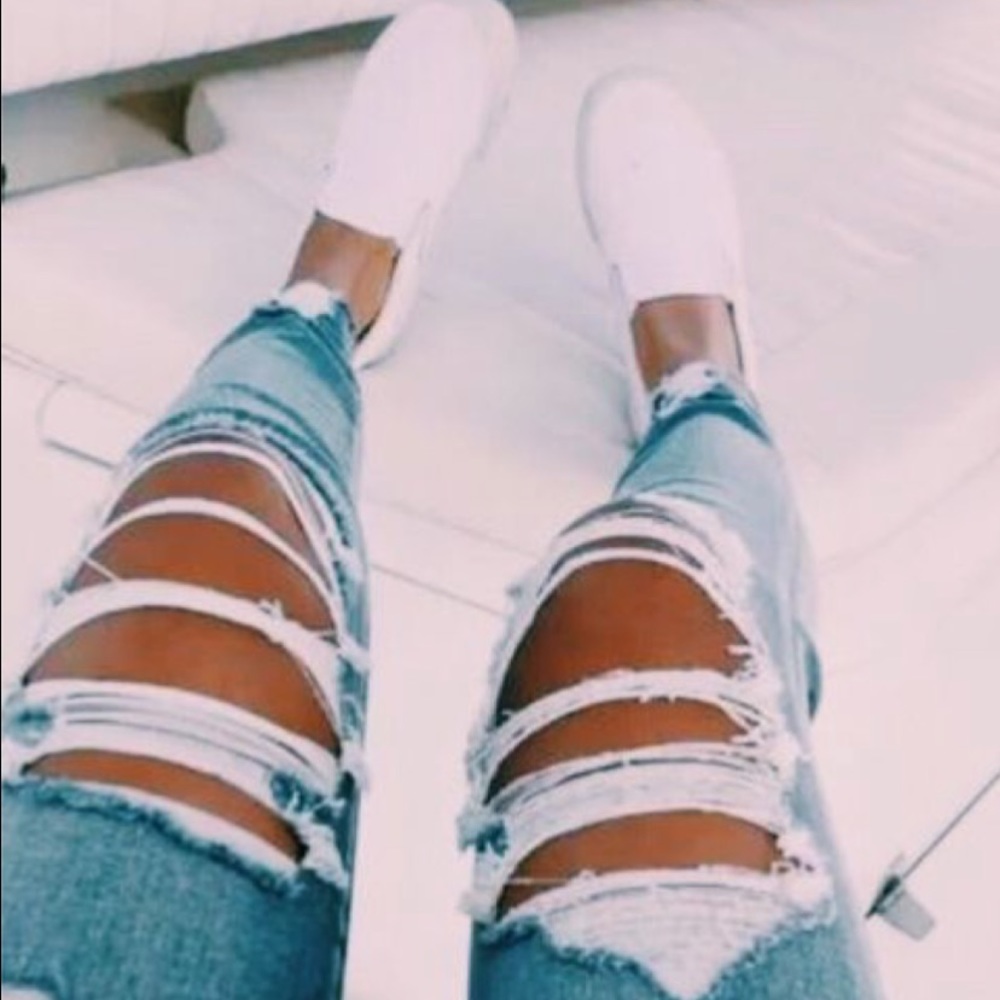 White Slip On Vans